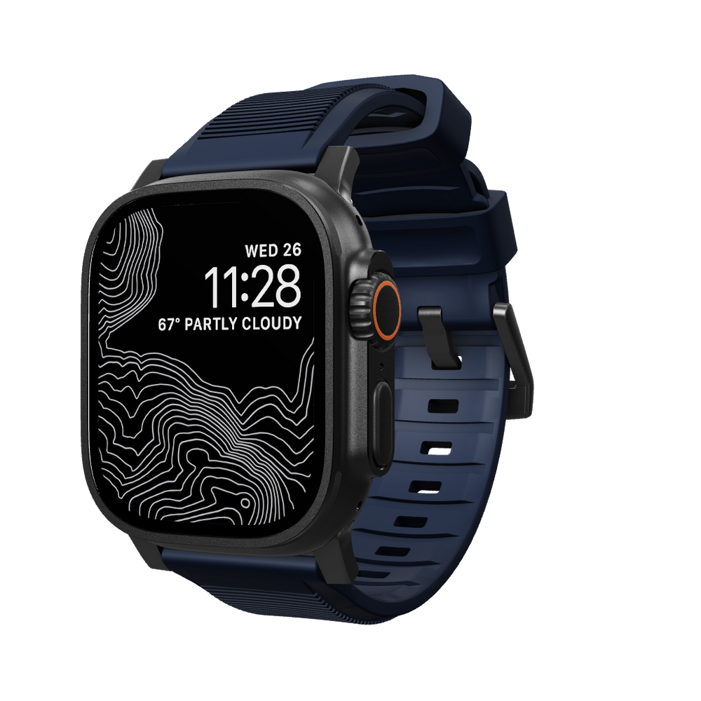 Rugged Band - 46mm/49mm | Atlantic Blue | Black Hardware | NOMAD®