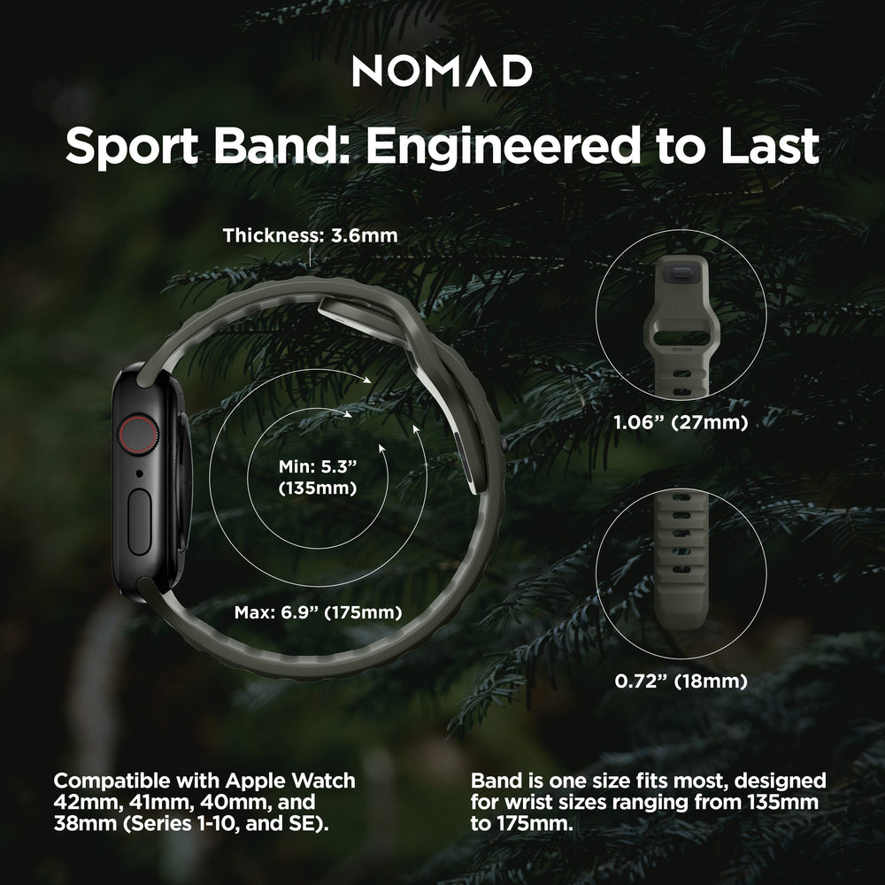 Sport Band - 41mm/42mm | Ash Green | NOMAD® - Image 5