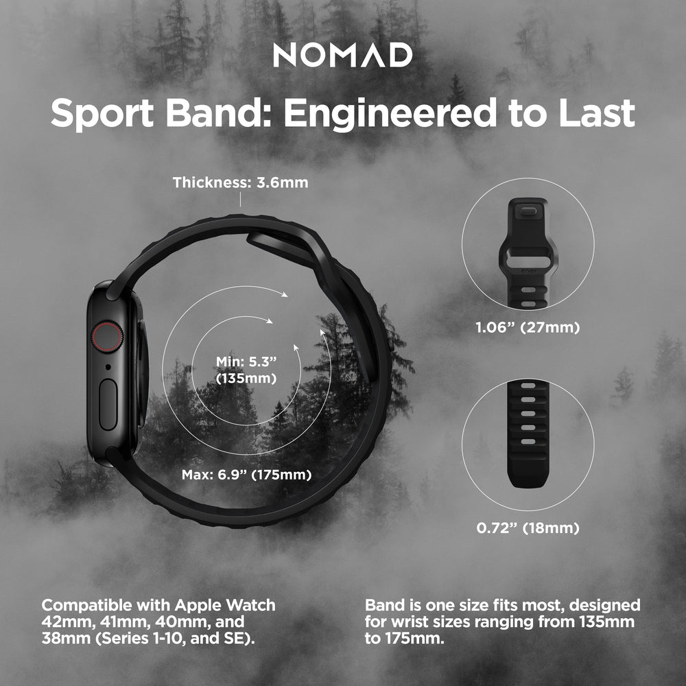 Sport Band - 41mm/42mm | Black | NOMAD® - Image 5