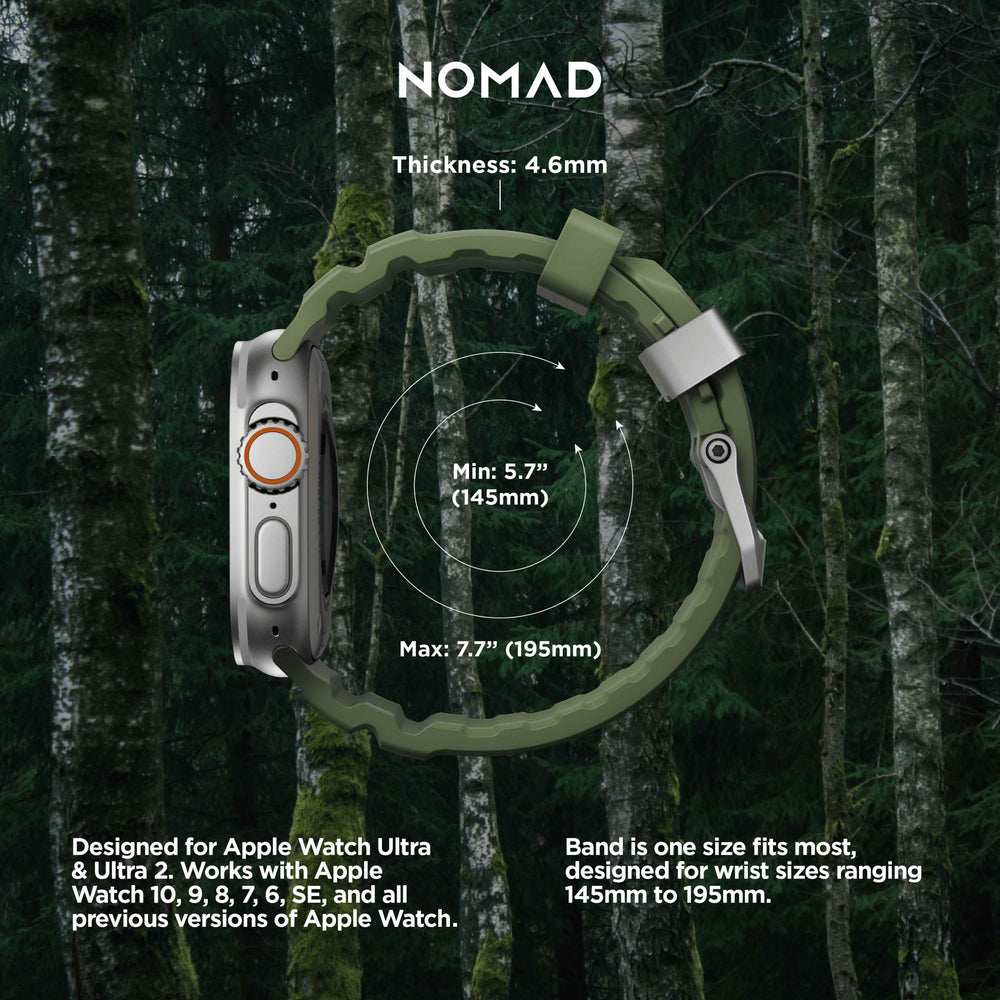 Rocky Point Band - 46mm/49mm | Forest | Natural Hardware | NOMAD® - Image 4