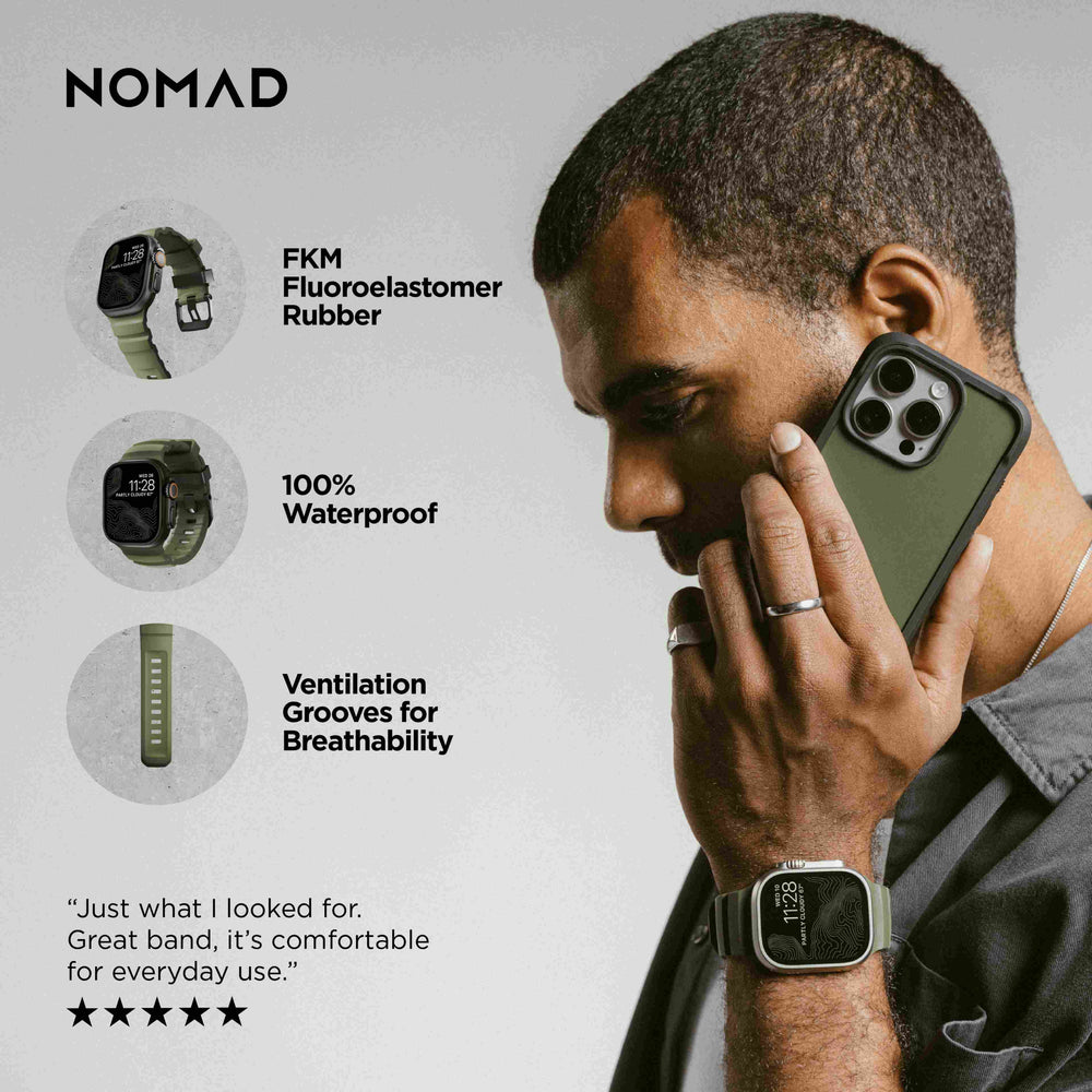 Rocky Point Band - 46mm/49mm | Forest | Black Hardware | NOMAD® - Image 6