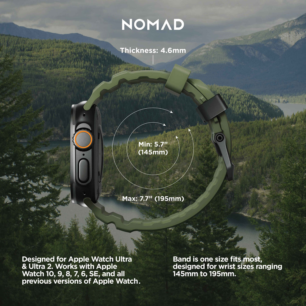 Rocky Point Band - 46mm/49mm | Forest | Black Hardware | NOMAD® - Image 4