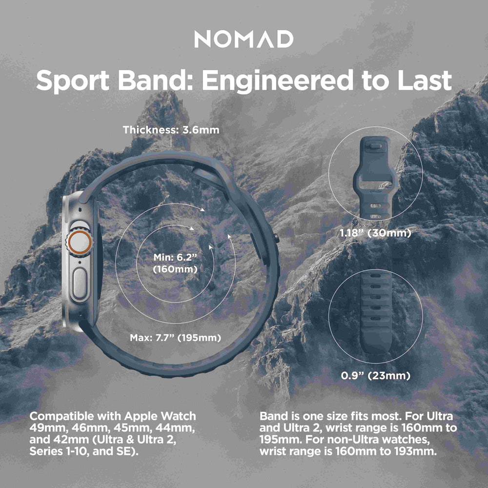 Sport Band - 46mm/49mm | Naval Blue | NOMAD® - Image 5