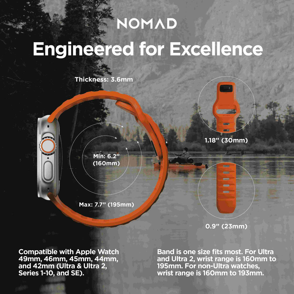 Sport Band - 46mm/49mm | Ultra Orange| NOMAD® - Image 5