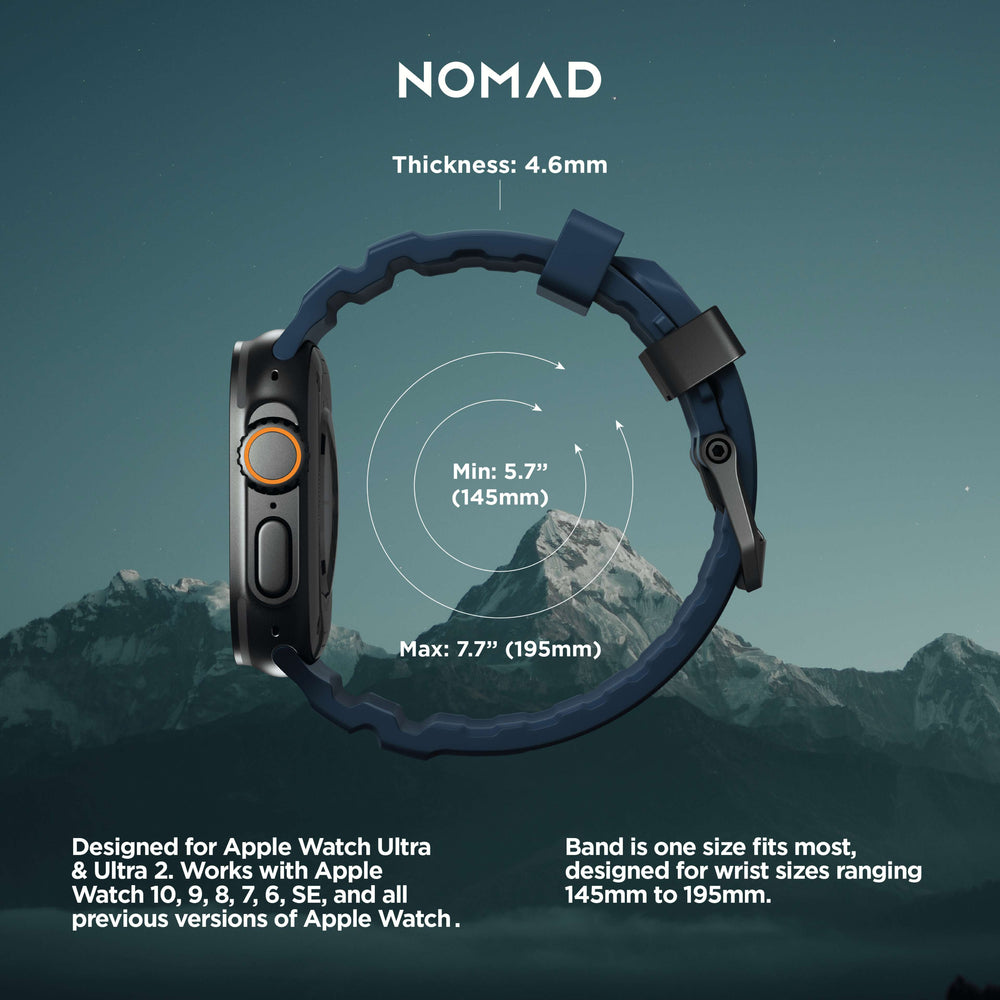 Rocky Point Band - 46mm/49mm | Atlantic | Black Hardware | NOMAD® - Image 4