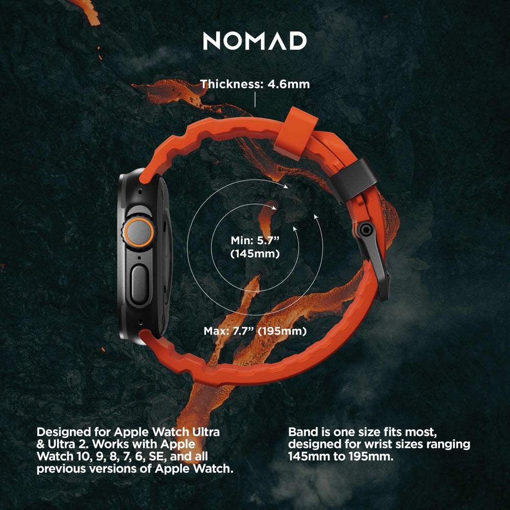 Rocky Point Band - 46mm/49mm | Magma | Black Hardware | NOMAD® - Image 4