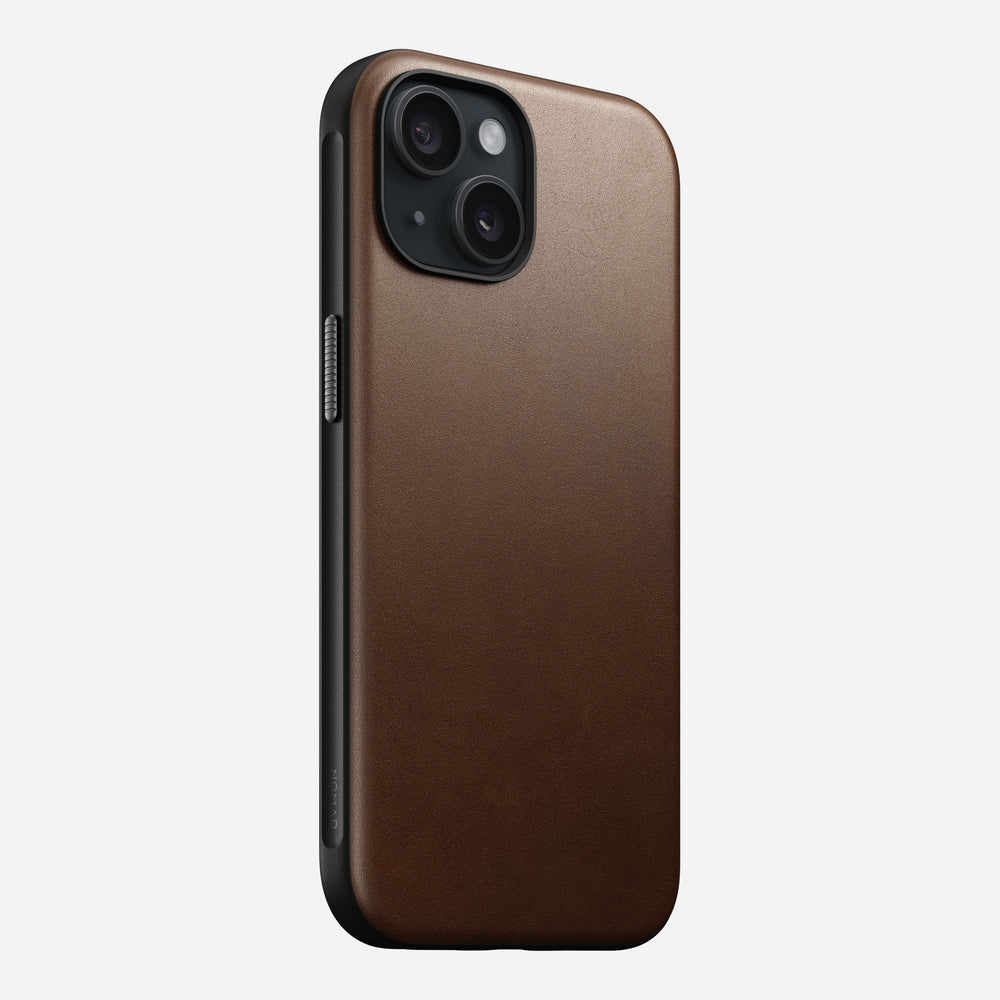 Modern Leather Case - iPhone 15 | Brown | Nomad Leather | NOMAD®