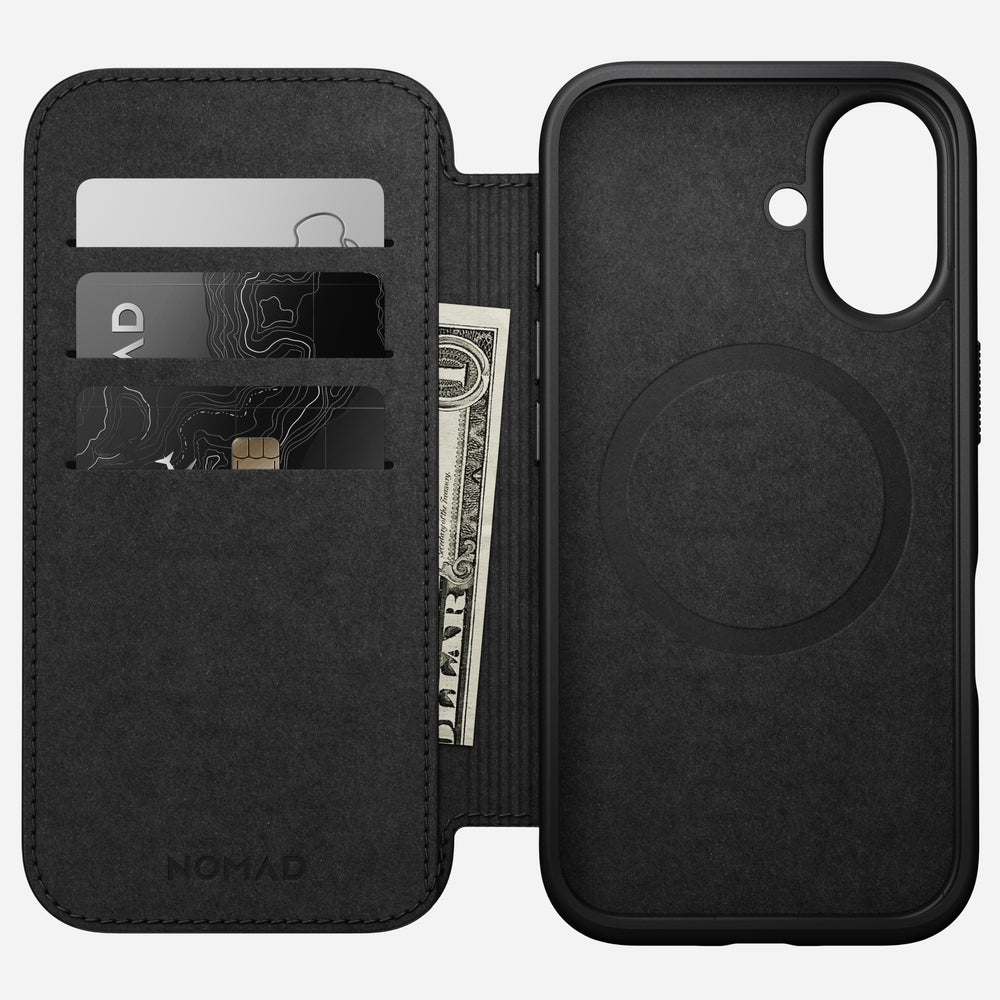 Modern Leather Folio - iPhone 16 | Black | Nomad Leather | NOMAD® - Image 2