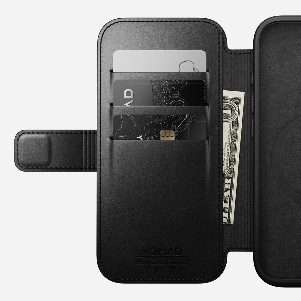 Modern Leather Folio - iPhone 16 Pro | Black | Horween | NOMAD® - Image 8