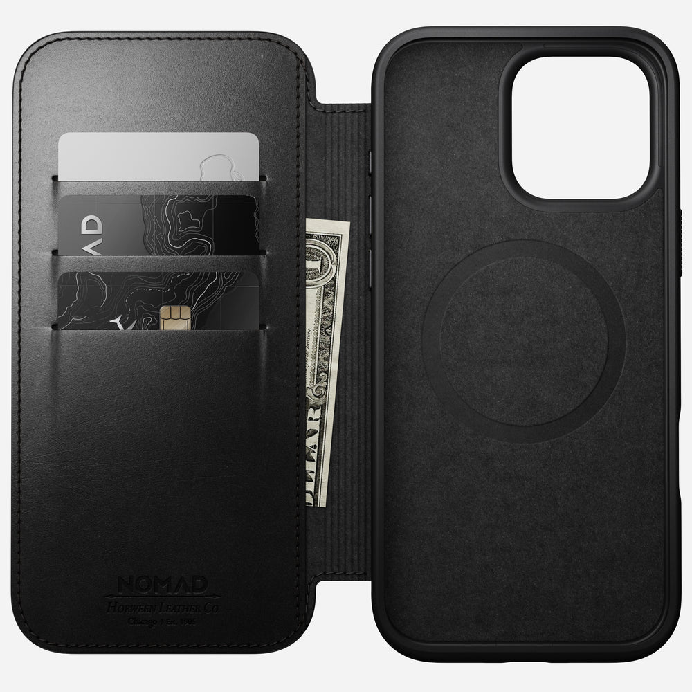 Modern Leather Folio - iPhone 16 Pro Max | Black | Horween | NOMAD® - Image 2