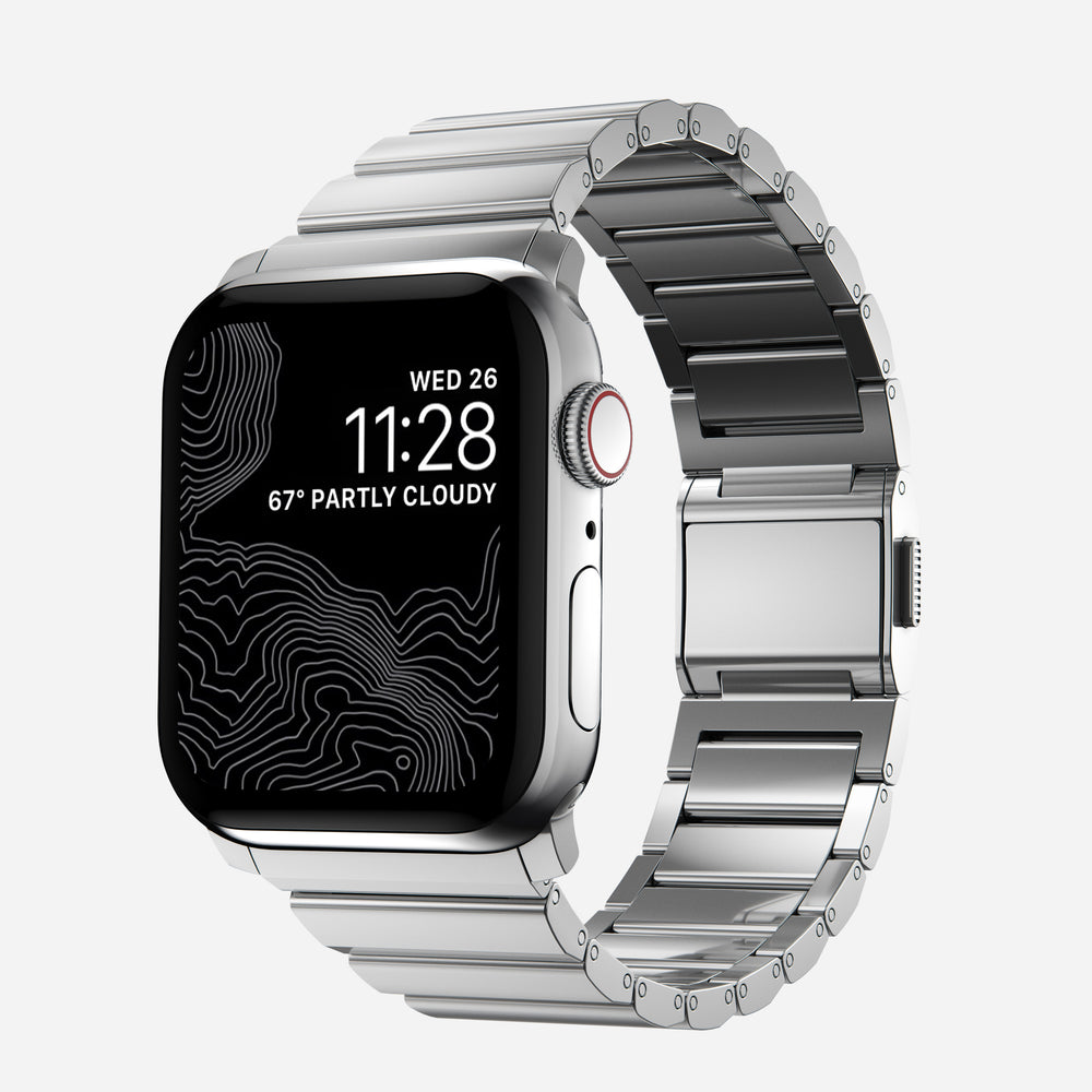 Steel Band - 46mm/49mm | Silver Hardware | NOMAD®