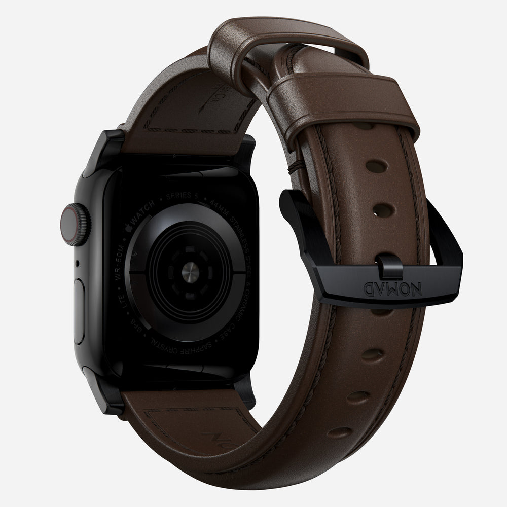 Traditional Band - 46mm/49mm | Black Hardware | Rustic Brown | Horween | NOMAD® - Image 3