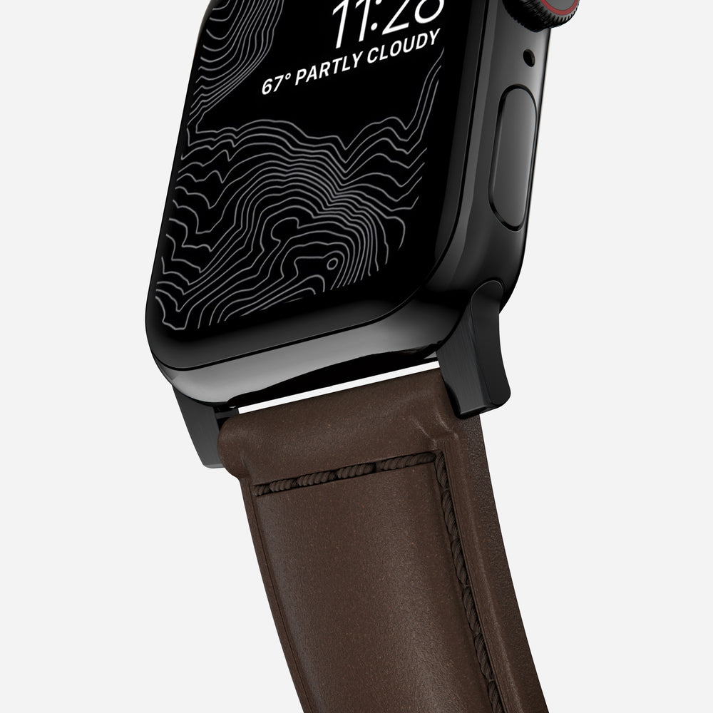 Traditional Band - 46mm/49mm | Black Hardware | Rustic Brown | Horween | NOMAD® - Image 6