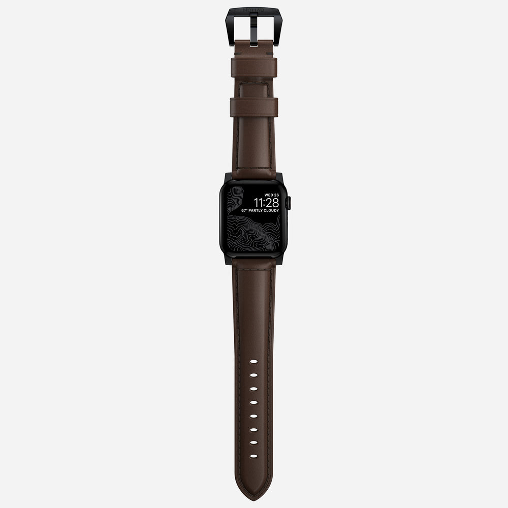 Traditional Band - 46mm/49mm | Black Hardware | Rustic Brown | Horween | NOMAD® - Image 4